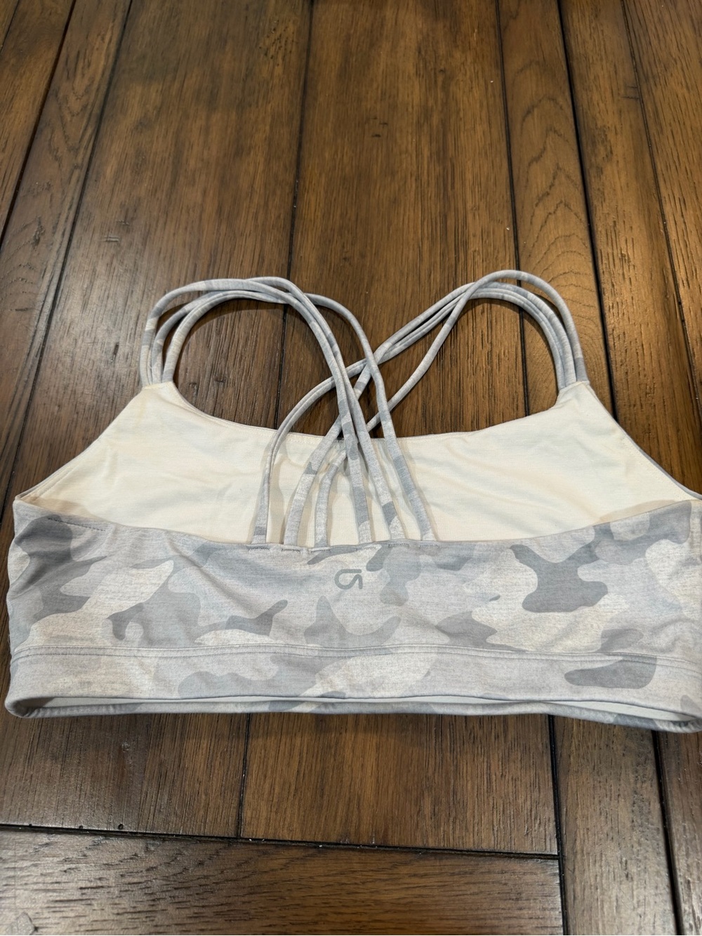 GAP Gray Camo Crossback Sports Bralette M - Picture 2 of 4